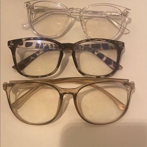 3 pairs blue light glasses